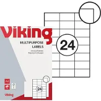 Viking Multifunctionele etiketten Klevend Wit 7 x 3,7 cm 100 Vellen à 24 Etiketten