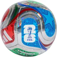 Adidas WK 2026 Trionda Training Foil Voetbal Maat 5 Zilver Rood Blauw Groen
