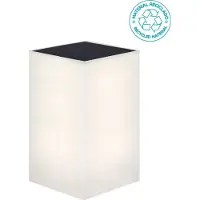 Newgarden Wally LED-zonnelamp voor aan de muur, 12x18 cm, wit / opaal, Kunststof, solar buitenlamp