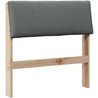 vidaXL Gestoffeerd hoofdbord Donkergrijs 75 cm Massief grenenhout