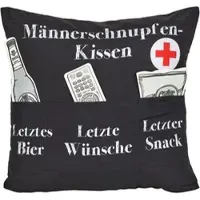 Hergo Sofahelden Sofakissen 43 x 43 cm Männerschnupfenkissen
