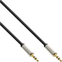 InLine Slim Audio Cable 3.5mm male to male Stereo 1m