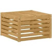 vidaXL Buiten Voetenbank Massief Acacia Hout Wit 59 x 59 x 37 cm