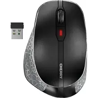 Cherry Draadloze MW 8C ERGO muis, 6 knoppen, tot 3000 dpi, oplaadbaar via USB-C, rechtshandig, zwart