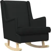 vidaXL Schommelstoel Zwart 62 x 80 x 85 cm Stof
