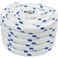 vidaXL Boottouw 4 mm 10 m Wit en Blauw