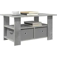 vidaXL Salontafel Beton Grijs 77 x 55 x 42 cm Bewerkt hout