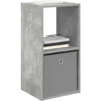 vidaXL Nachtkastje Beton Grijs 35 x 32 x 68,5 cm Bewerkt hout