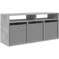 vidaXL Laagkast met lade Beton Grijs 102 x 32 x 48,5 cm