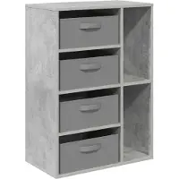vidaXL Dressoir Betongrijs 60 x 33,5 x 84 cm