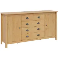 vidaXL Dressoir HILL Honing bruin 154 x 40 x 80 cm Massief grenenhout