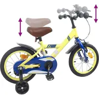 vidaXL Kinderfiets 14 Inch voor 3-5 jaar oud Geel