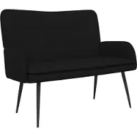 vidaXL 2-Zits Sofa Zwart 115 x 61 x 87 cm Stof