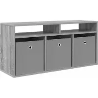 vidaXL Laagkast met lade Grijs Sonoma 102 x 32 x 48,5 cm