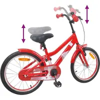 vidaXL Kinderfiets 18 Inch voor 5-7 jaar oud Rood