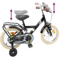 vidaXL Kinderfiets 12 Inch voor 2-4 jaar oud Zwart