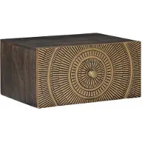 vidaXL Handgemaakt nachtkastje Koffiebruin 40 x 30 x 20 cm