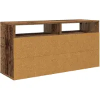 vidaXL Laagkast met lade Oudhout 87 x 27,5 x 43 cm