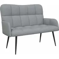 vidaXL 2-Zits Sofa Lichtgrijs 115 x 61 x 87 cm Stof