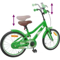 vidaXL Kinderfiets 18 Inch voor 5-7 jaar oud Groen