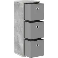 vidaXL Dressoir met lade Beton Grijs 25,5 x 22 x 69,5 cm