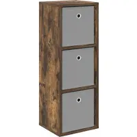 vidaXL Dressoir met lade Rook Eiken 30,5 x 27 x 84,5 cm