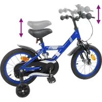 vidaXL Kinderfiets 14 Inch voor 3-5 jaar oud Donkerblauw