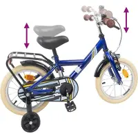 vidaXL Kinderfiets 14 Inch voor 3-5 jaar oud Donkerblauw