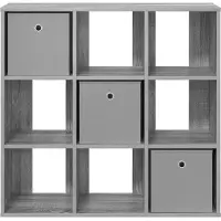 vidaXL Dressoir met lade Grijs Sonoma 88,5 x 29 x 84,5 cm