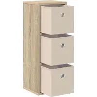 vidaXL Dressoir met lade Sonoma Eik 25,5 x 22 x 69,5 cm