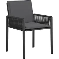 vidaXL Tuinstoelen 2 st Zwart en Donker Grijs poly rattan