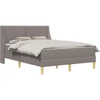 vidaXL Bedframe met matras met hoofdeinde Polyester