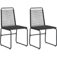 vidaXL Tuinstoelen 2 st Zwart Rattan