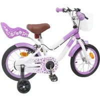 vidaXL Kinderfiets 14 Inch voor 3-5 jaar oud Paars