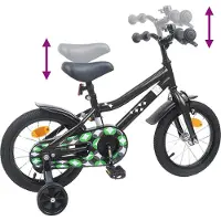 vidaXL Kinderfiets 16 Inch voor 4-6 jaar oud Zwart