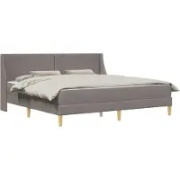 vidaXL Bedframe met matras met hoofdeinde Polyester