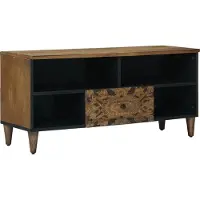vidaXL TV Kast Bruin 100 x 33,5 x 46 cm Massief Mango Hout