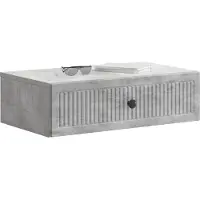 vidaXL Wandgemonteerde Zijtafel Betongrijs 59 x 34,5 x 17 cm