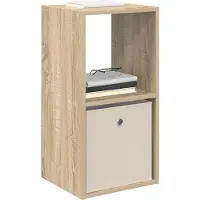 vidaXL Nachtkastje Sonoma Eik 35 x 32 x 68,5 cm Bewerkt hout