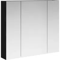 vidaXL Badkamerspiegelkast Zwart Eiken 80 x 14.5 x 70 cm Bewerkt hout