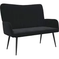 vidaXL 2-Zits Sofa Zwart 115 x 61 x 87 cm fluweel