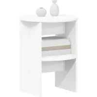 vidaXL Bijzetkast 2 st Wit Ø40 x 50 cm Geconstrueerd hout