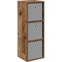 vidaXL Dressoir met lade Oudhout 30,5 x 27 x 84,5 cm