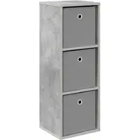 vidaXL Dressoir met lade Beton Grijs 30,5 x 27 x 84,5 cm