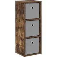 vidaXL Dressoir met lade Rook Eiken 25,5 x 22 x 69,5 cm
