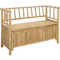 vidaXL Tuinkast Bank 110 x 47 x 80 cm Bamboe Naturel Rechthoekig