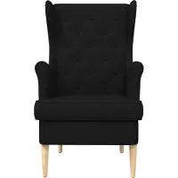 vidaXL Fauteuil Zwart Stof