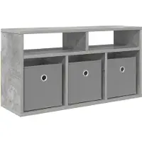 vidaXL Laagkast met lade Beton Grijs 72 x 22,5 x 38 cm