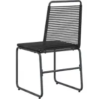 vidaXL Tuinstoelen 2 pcs Zwart 48 x 55 x 89,5 cm Rattan