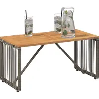 vidaXL Buitenmeubel, grijs en bruin, 80 x 40 x 40 cm, polyrotan